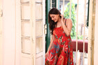 Red Tropical Breeze Maxi Dress