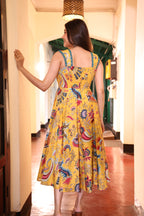 Golden Sunrise Printed Maxi Dress