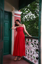 Nazneen Maxi Dress-Red
