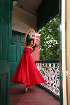 Nazneen Maxi Dress-Red