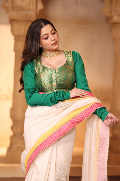 Ziya Green Brocade Blouse