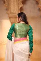 Ziya Green Brocade Blouse