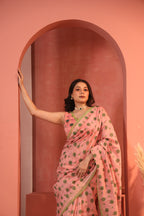 Peachy Gleam Saree
