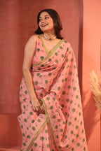 Peachy Gleam Saree