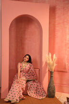 Peachy Gleam Saree