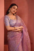 Lilac Zevar Saree