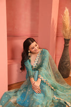 Naira Teal Saree