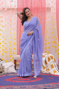 Lilac Phulwa Saree