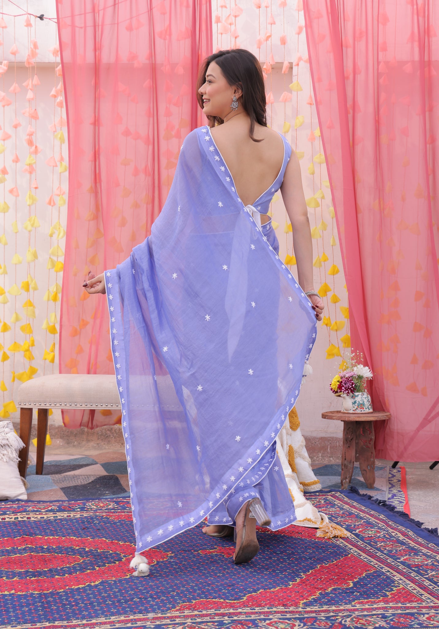 Lilac Phulwa Saree