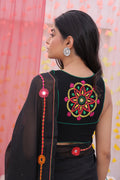 Black Mandala Racer Back Blouse