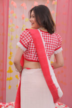 Laal Sada Ghoti Hata Blouse