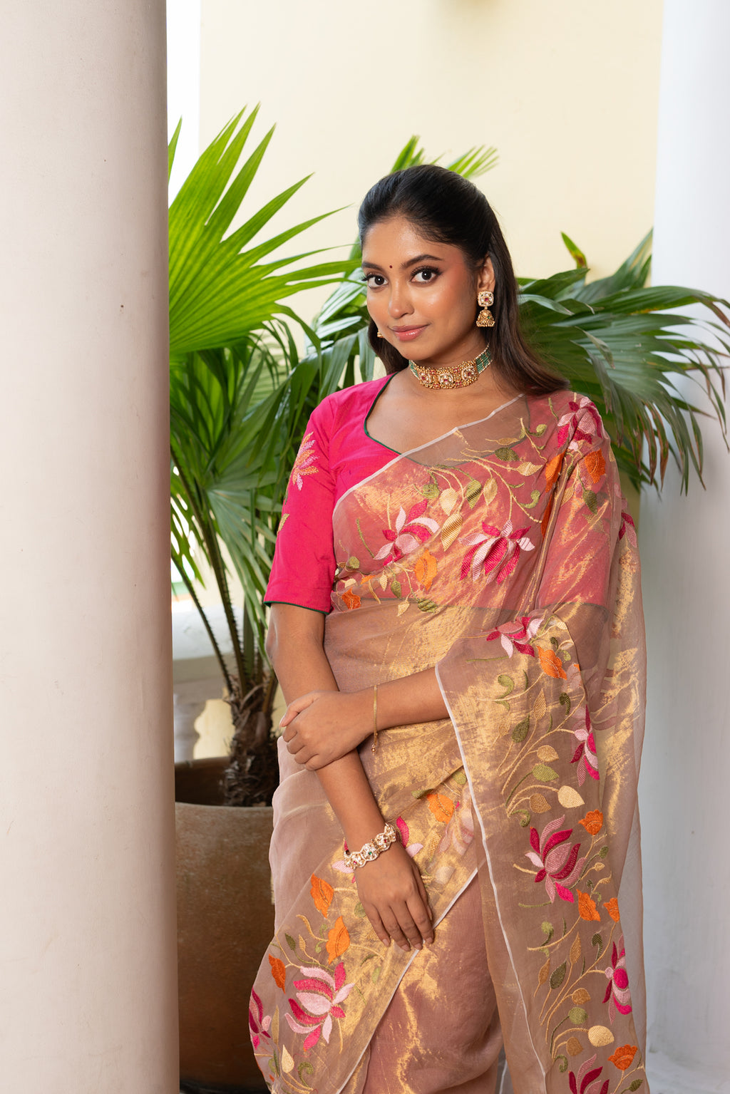 Rosy Sheen Raga Saree