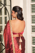 Maroon Shabbo Blouse