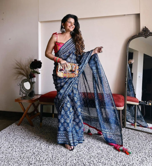 Baisa Indigo Saree