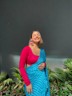 Hot Pink Cotton Silk Full Sleeve Blouse