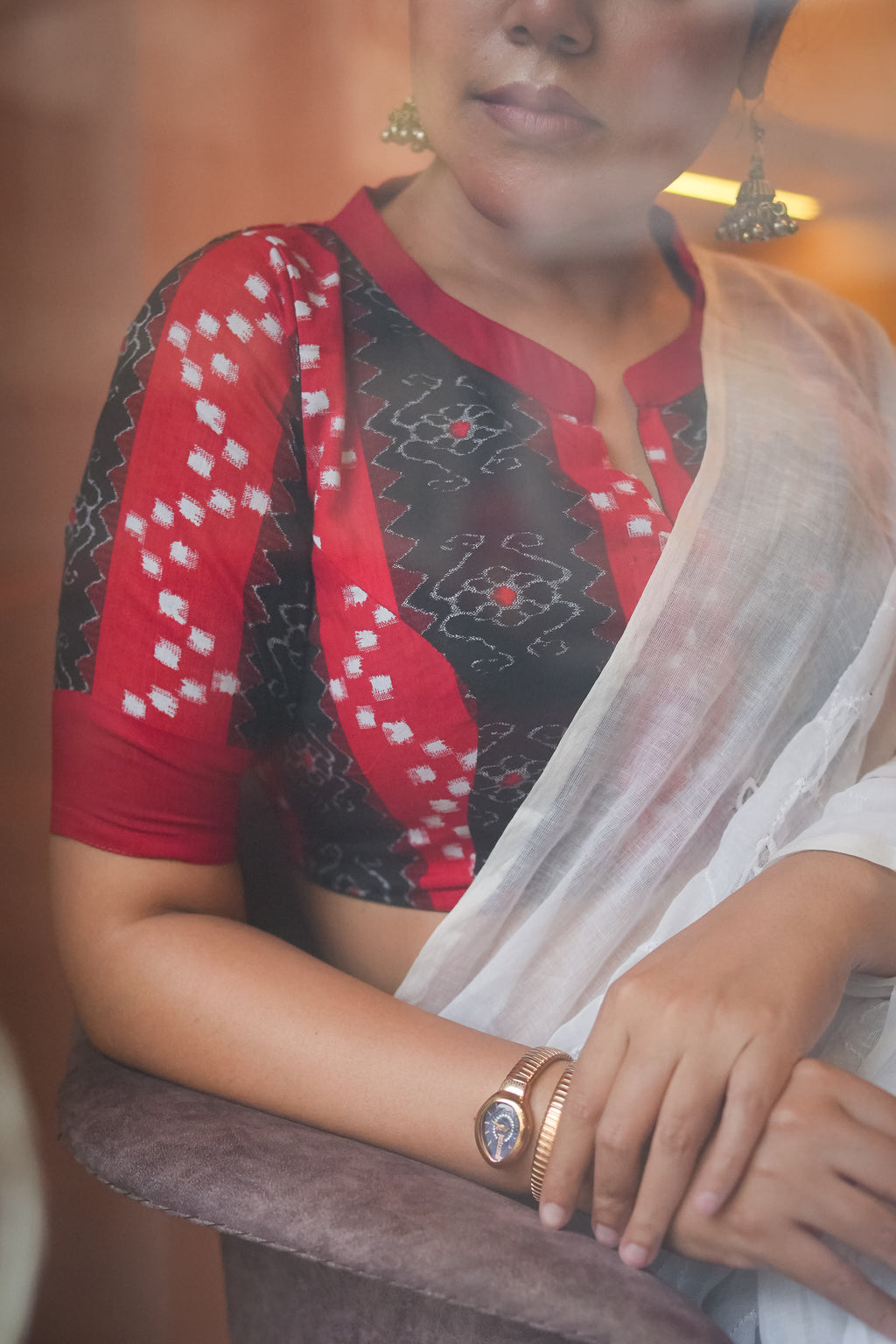 Red Eclipse Blouse