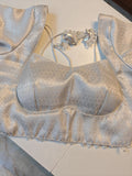 Silver Brocade Blouse