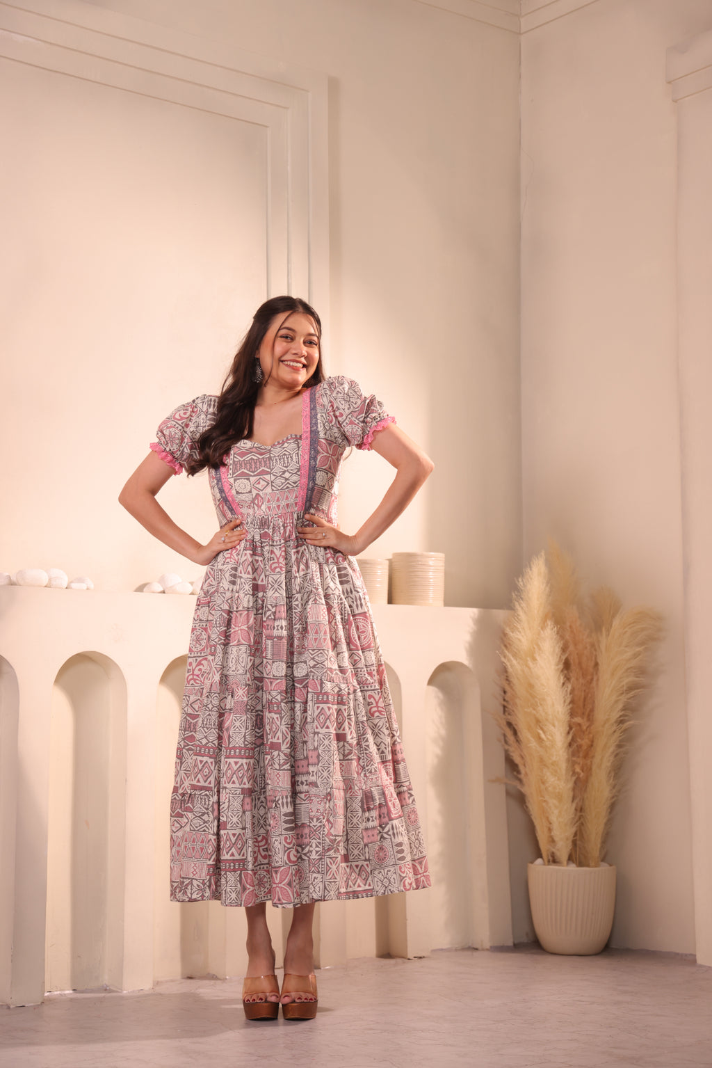 Latifa Printed  Maxidress