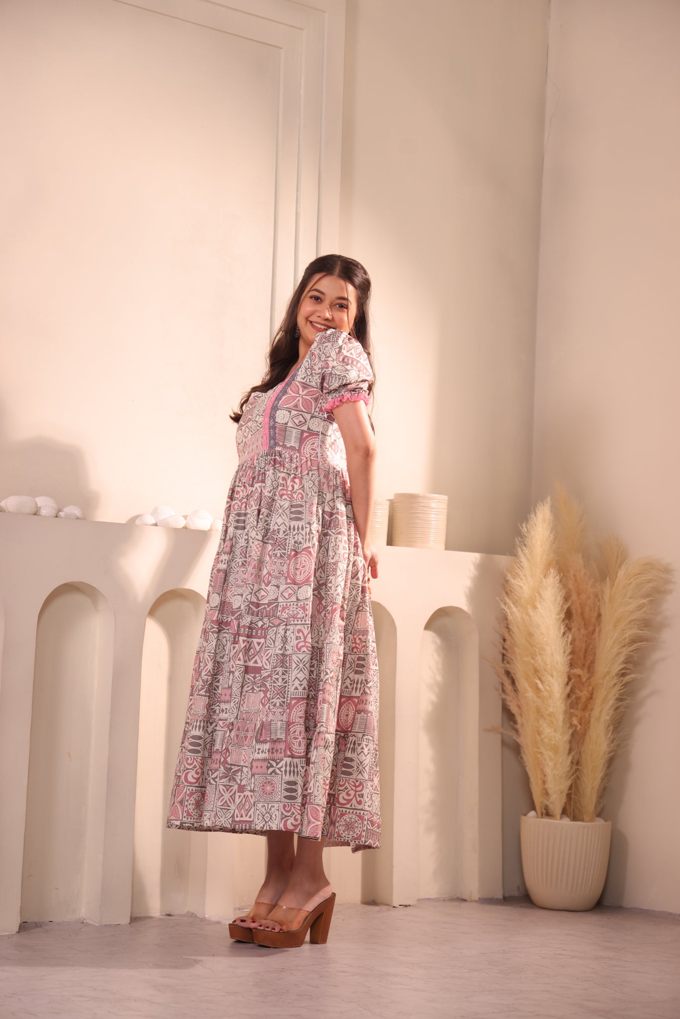 Latifa Printed  Maxidress