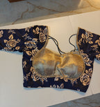 Navy Rose Blouse