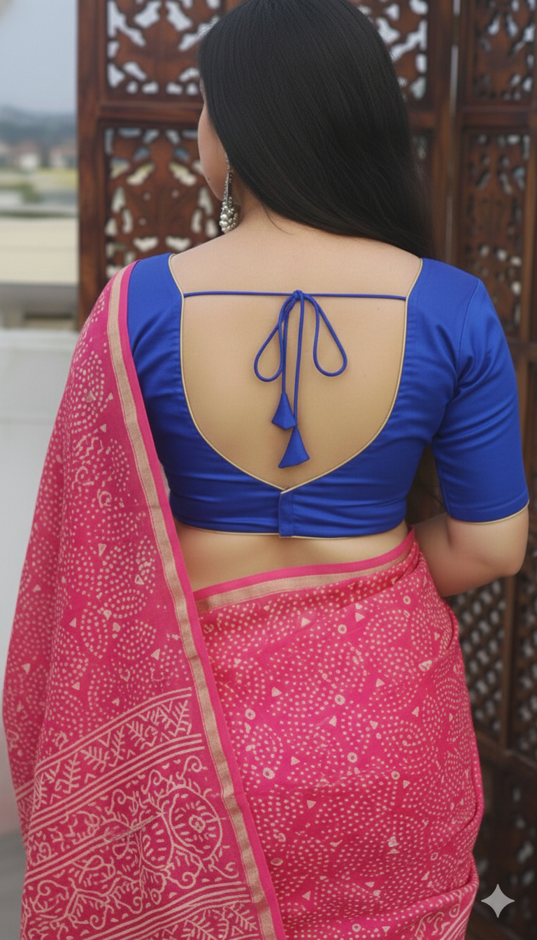 Royal blue Cotton silk Blouse