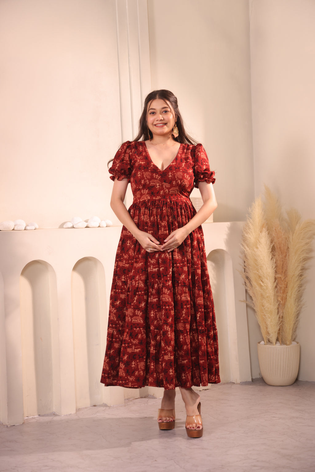 Sindhri Ajrakh  Maxidress