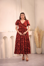 Sindhri Ajrakh  Maxidress