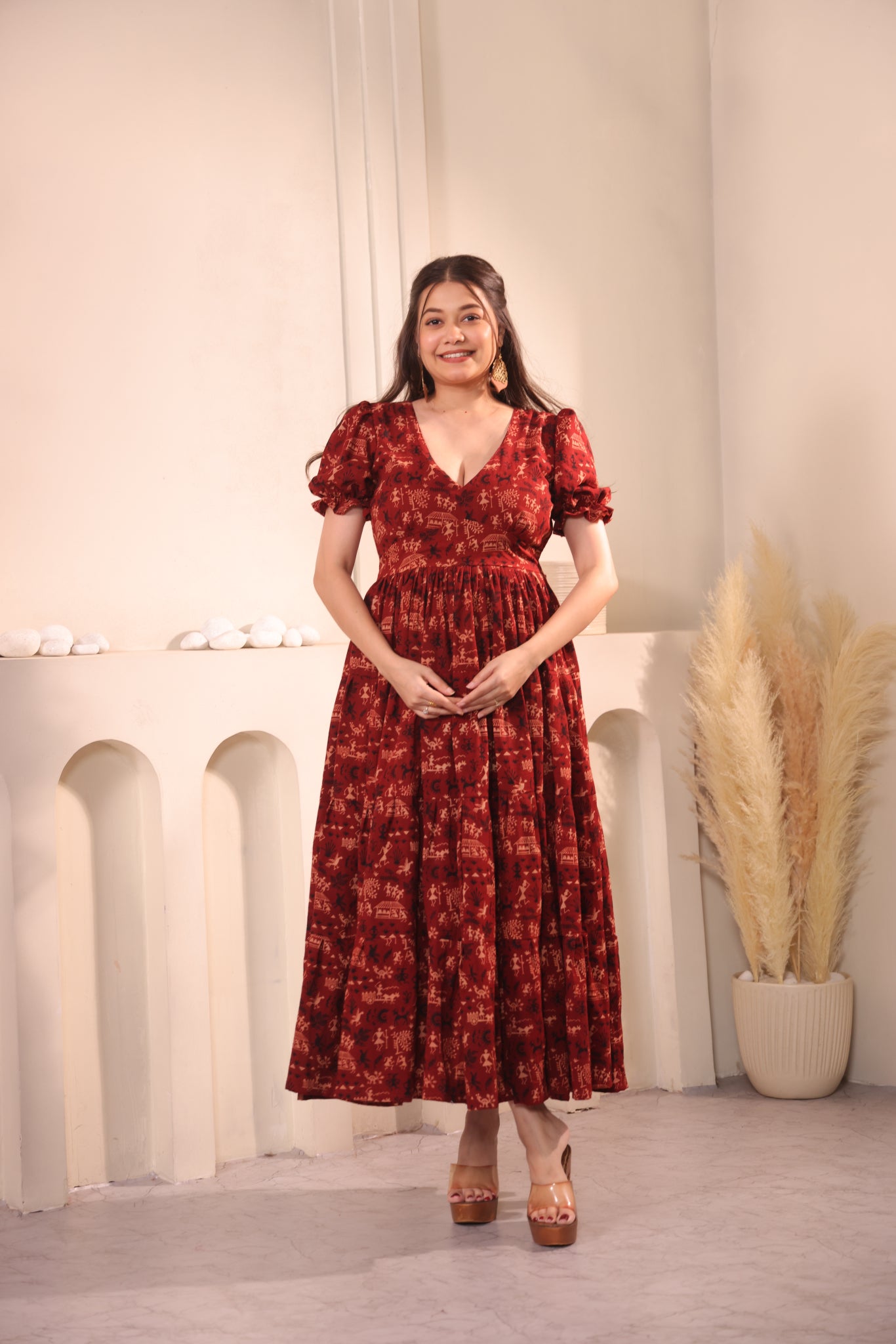 Sindhri Ajrakh  Maxidress