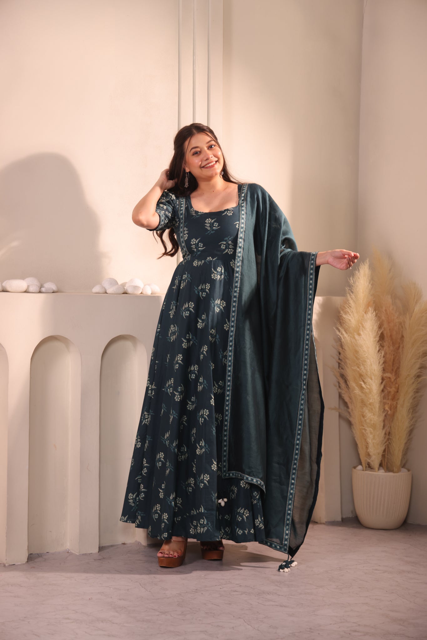 Teal Reverie Maxidress