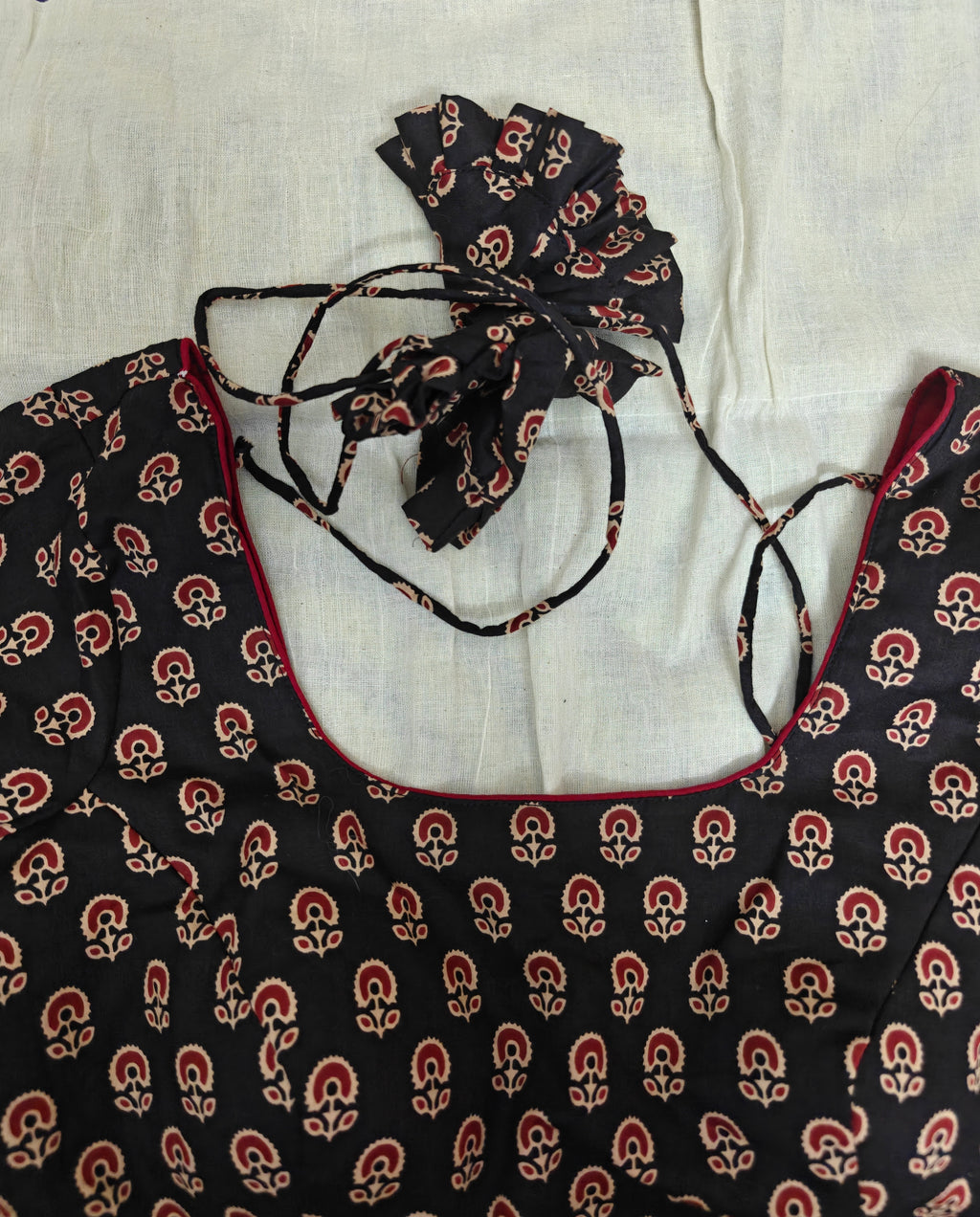 Ajrakh Shanno Cotton Full Sleeve Blouse
