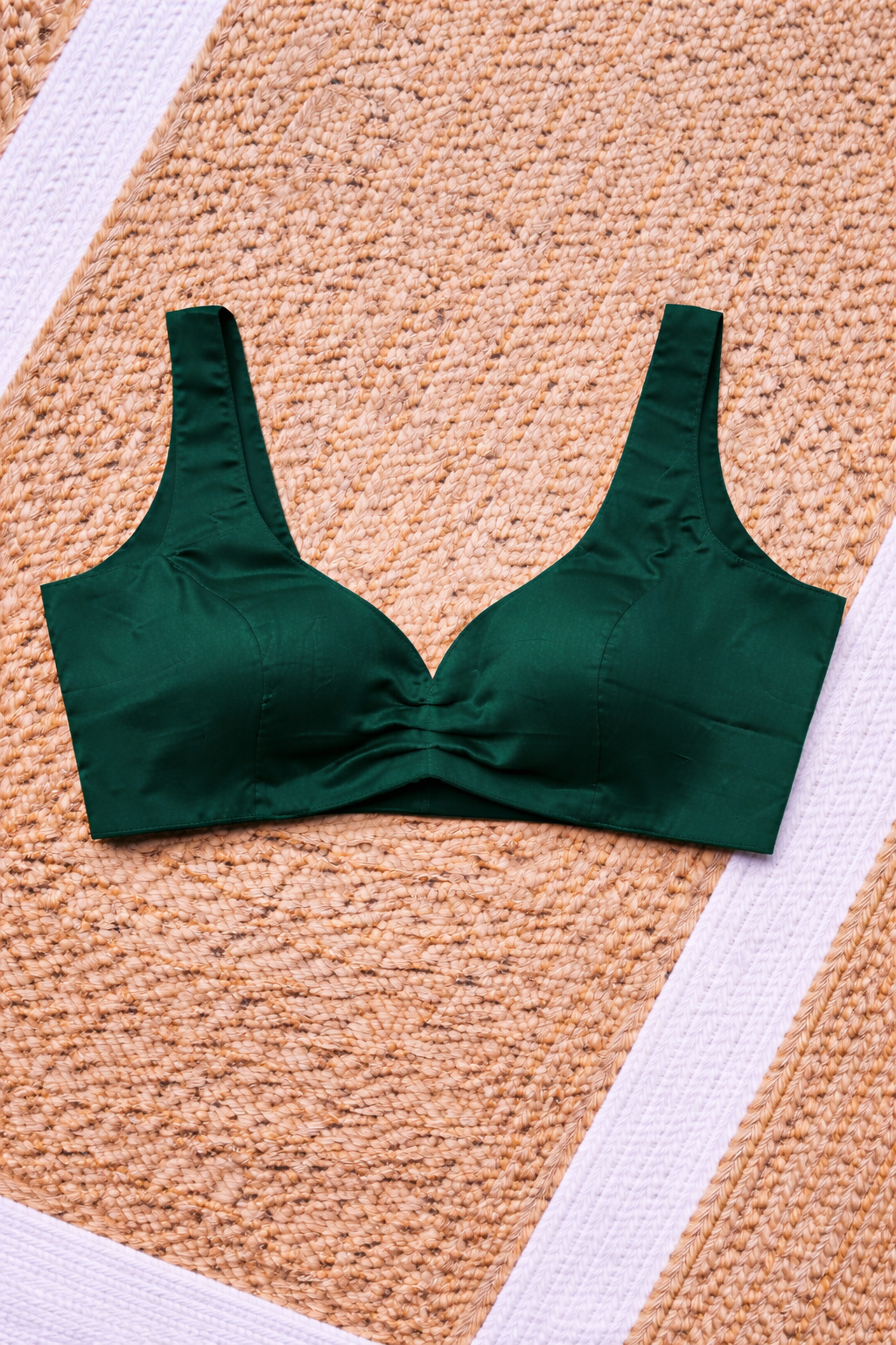 Contour Blouse - Bottle green