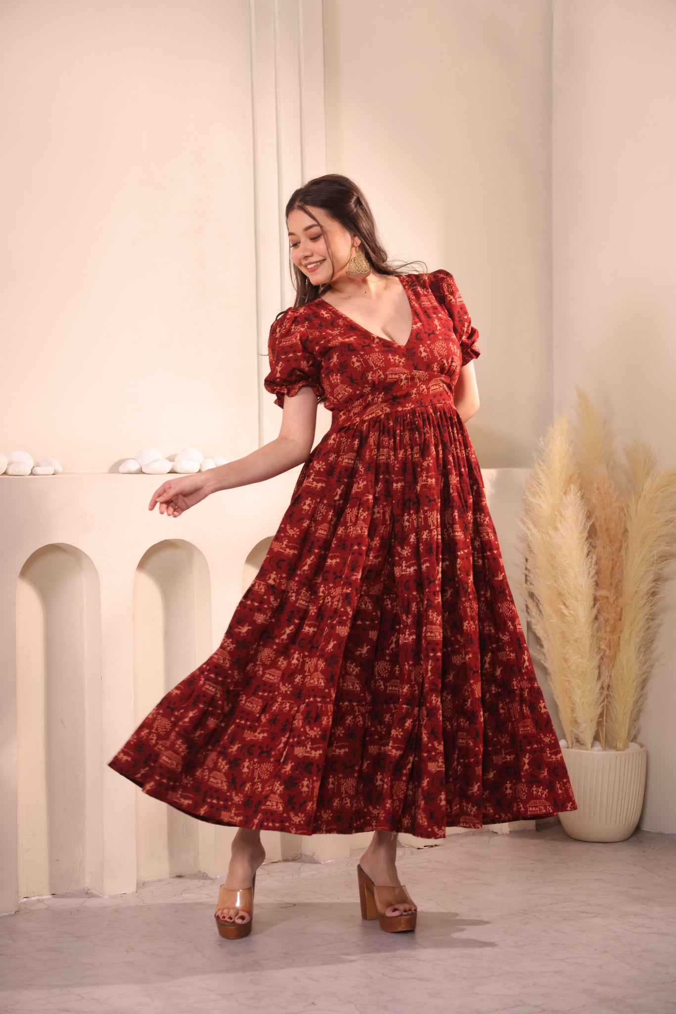 Sindhri Ajrakh  Maxidress