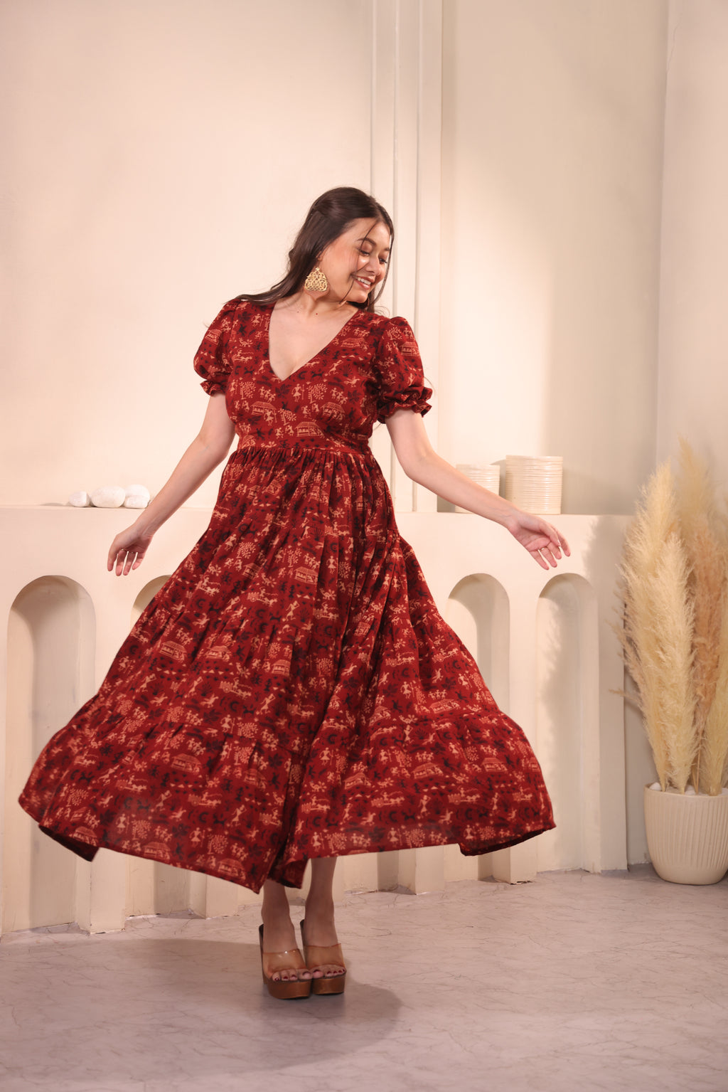 Sindhri Ajrakh  Maxidress