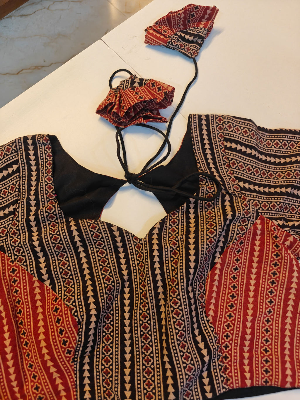 Salimar Patchwork Ajrakh Blouse