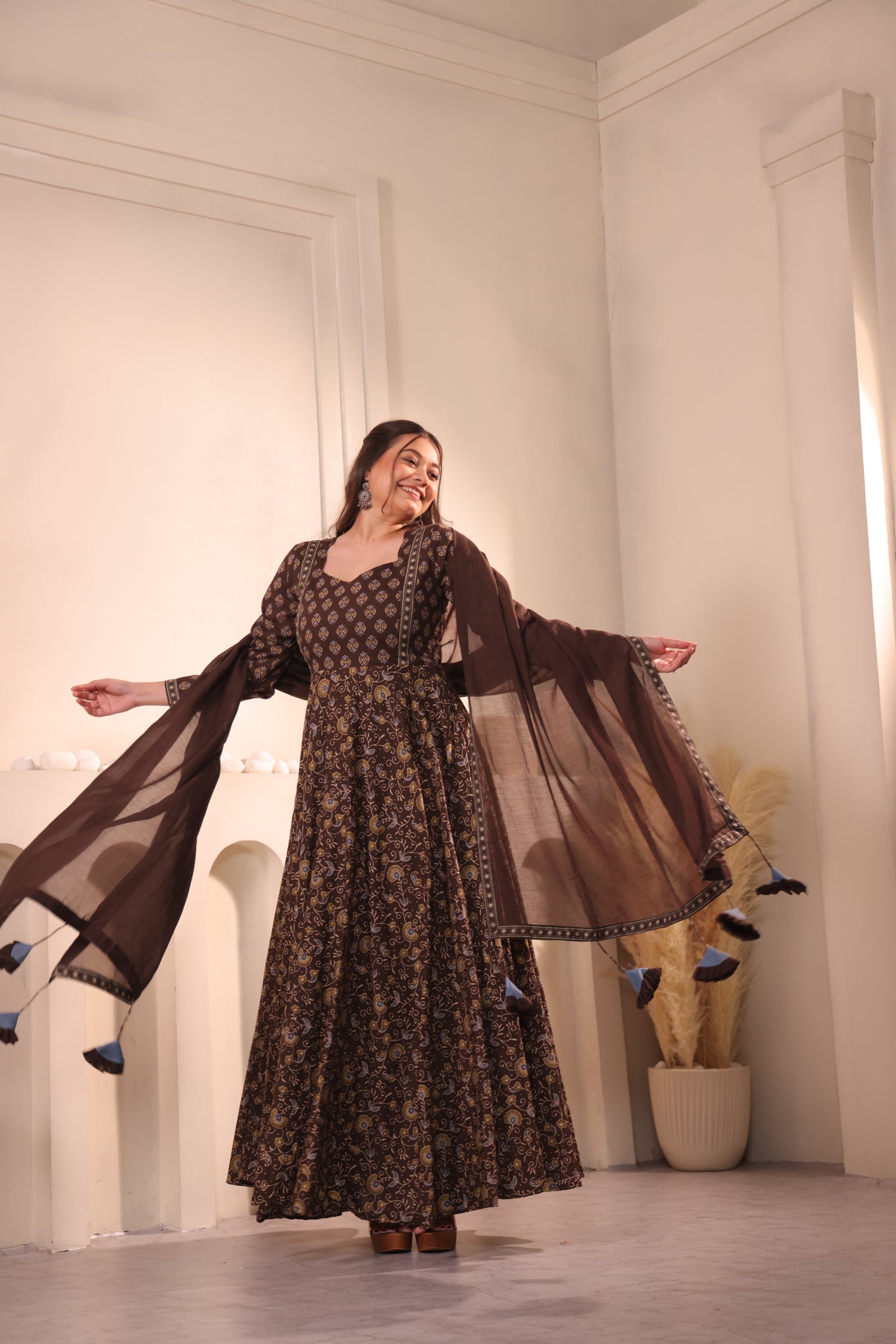 Cocoa Dusk Dupatta