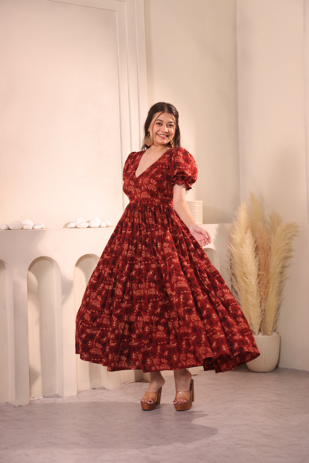 Sindhri Ajrakh  Maxidress