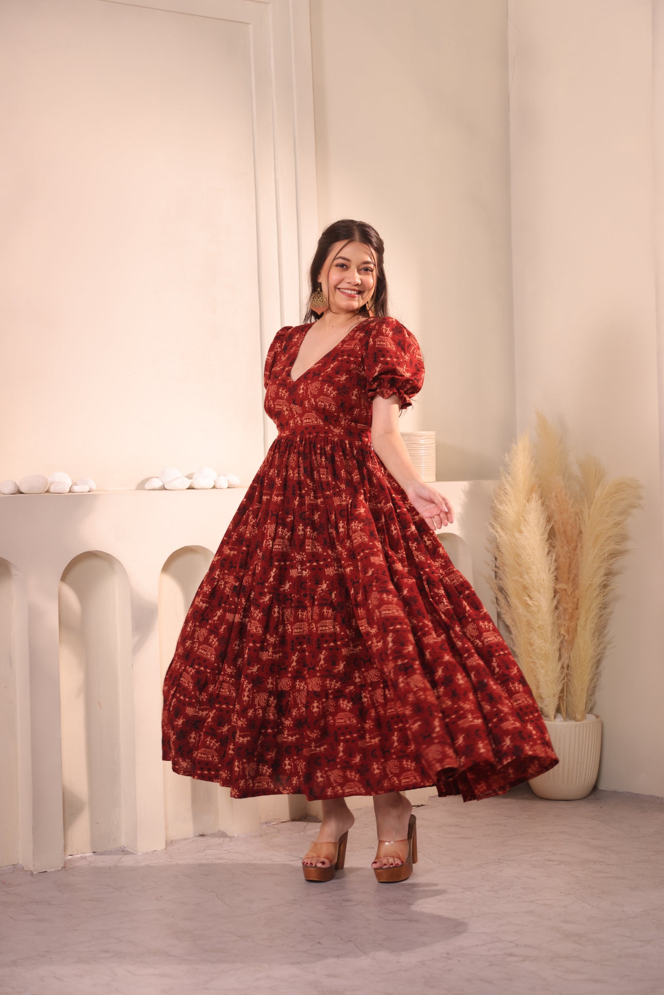 Sindhri Ajrakh  Maxidress