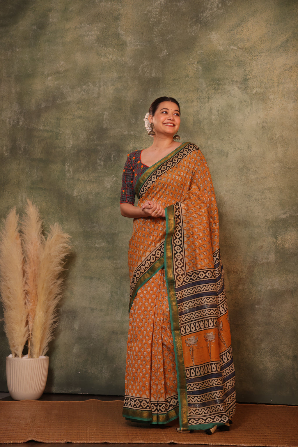 Jahanara Maheshwari Cotton Silk Saree