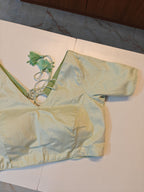 Pastle green cotton silk blouse
