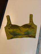 Green Art Raw silk Blouse