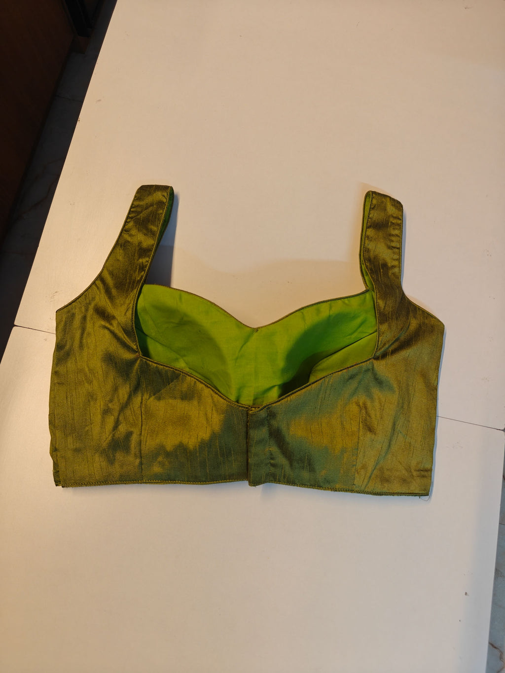 Green Art Raw silk Blouse