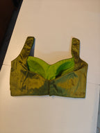 Green Art Raw silk Blouse