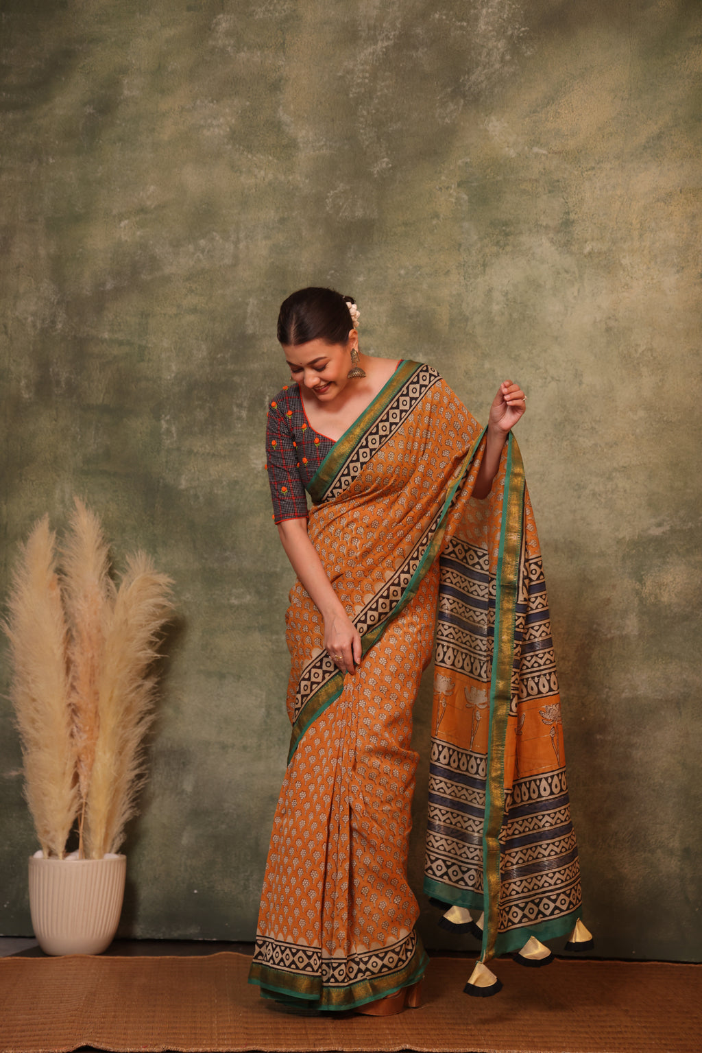 Jahanara Maheshwari Cotton Silk Saree