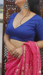 Royal blue Cotton silk Blouse