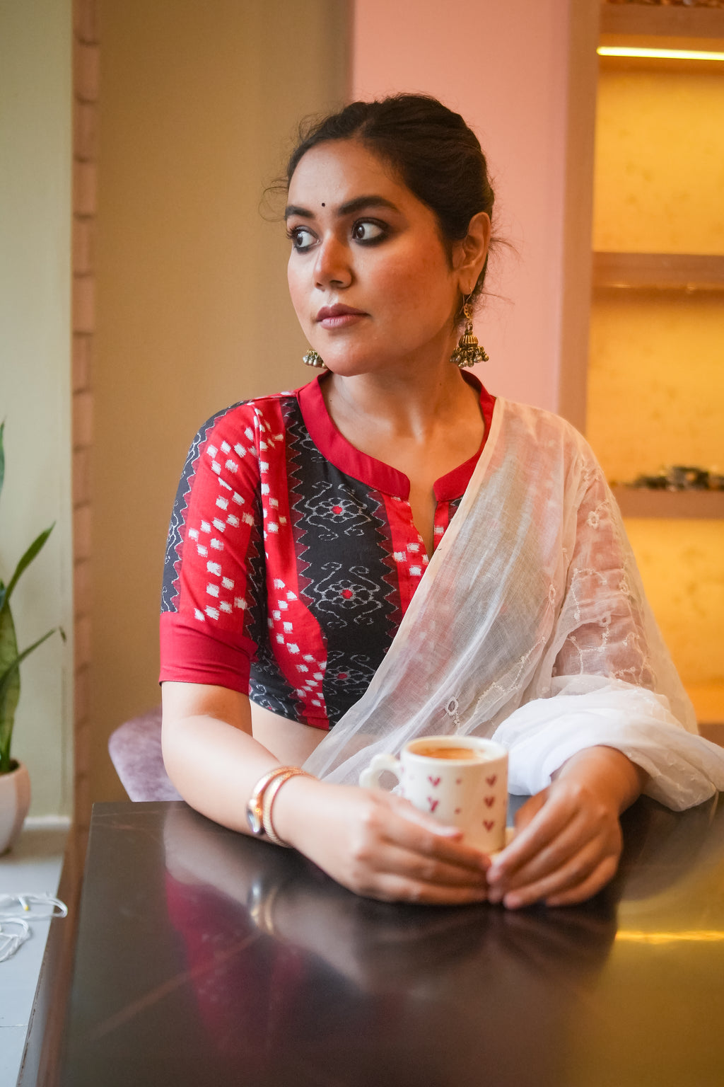 Red Eclipse Blouse