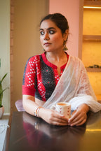 Red Eclipse Blouse