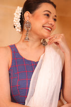 Bloom Check Racer Back Blouse