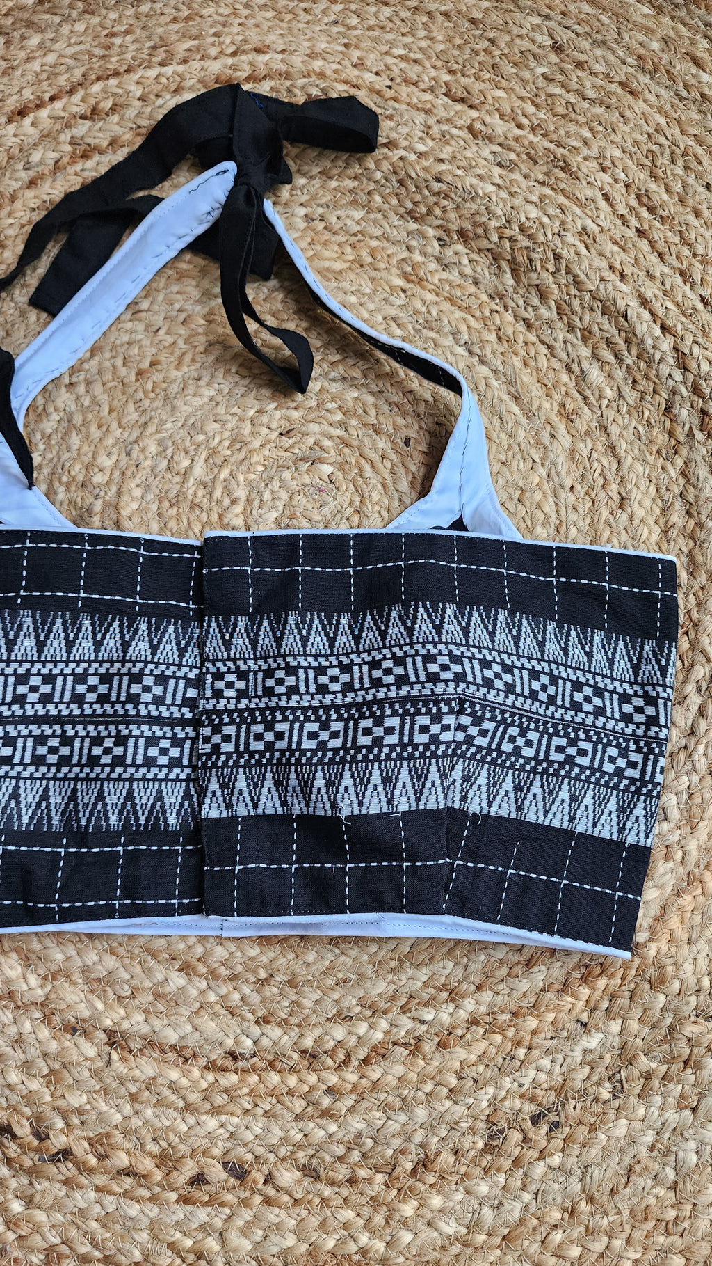 Cross Check Halter Blouse