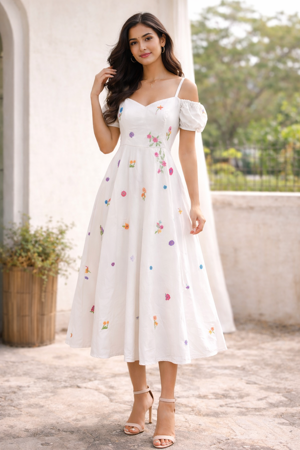 Spring Fable Dress -White