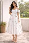 Spring Fable Dress -White